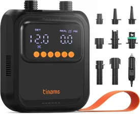 20PSI High-Pressure Electric SUP Pump, 12V Car-Powered Auto Shut-Off Air Pump, Ultra-Lightweight for Paddle Boards, Kayaks & Inflatables