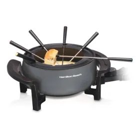 3qt Electric Fondue Pot Gray & Black