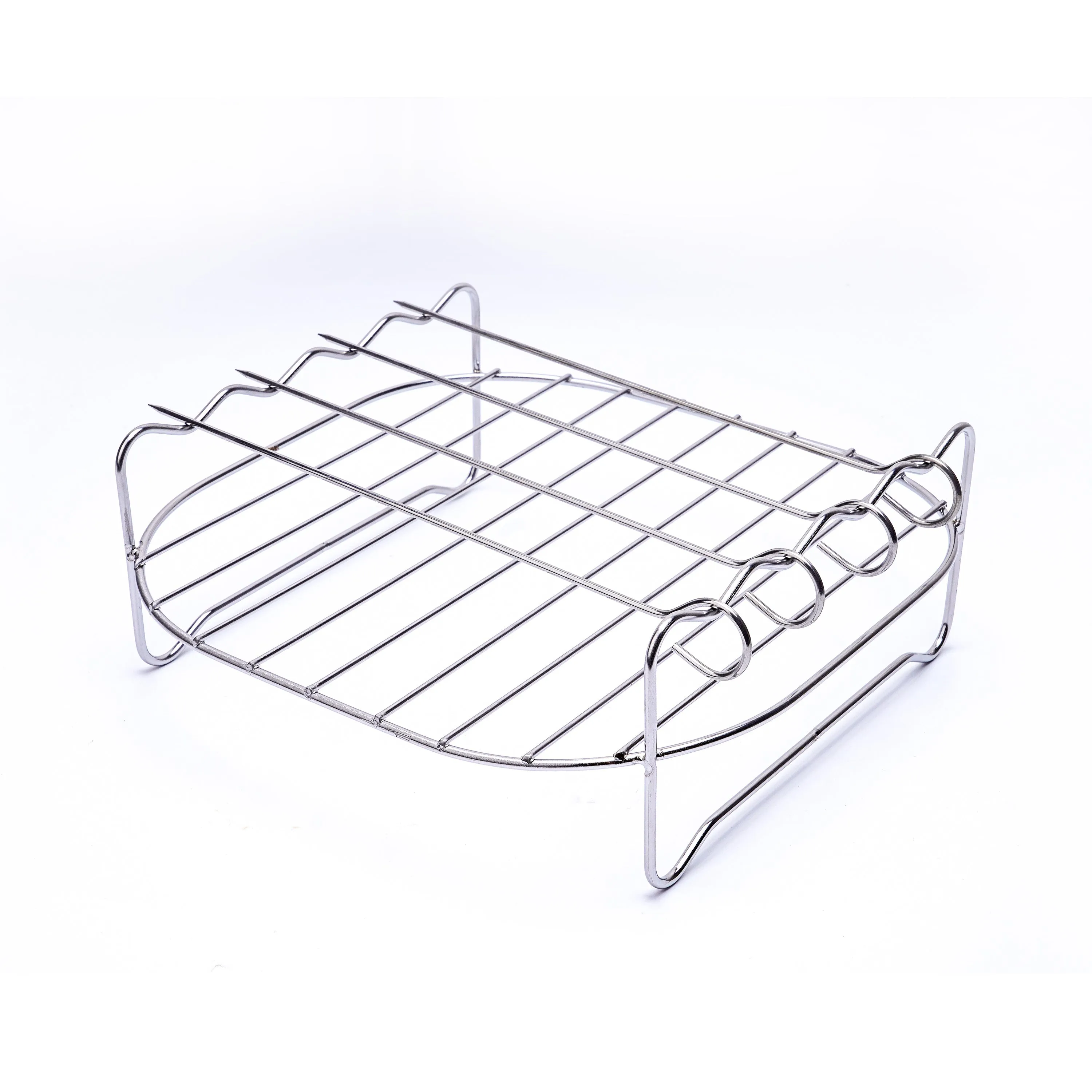 430 Stainless Steel Air Fryer Rack with Roast Meat Picks