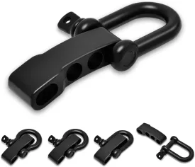 4pcs Paracord Bracelet Shackle Buckle, Metal Survival Bracelet Bow Anchor   D Ring Shackle Clasp Adjustable Screw Pin M5 for Camping, Paracord Watch Band