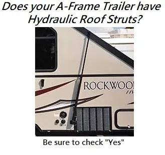 A Frame Teardrop Trailer Side Tent Silver/Black Trim