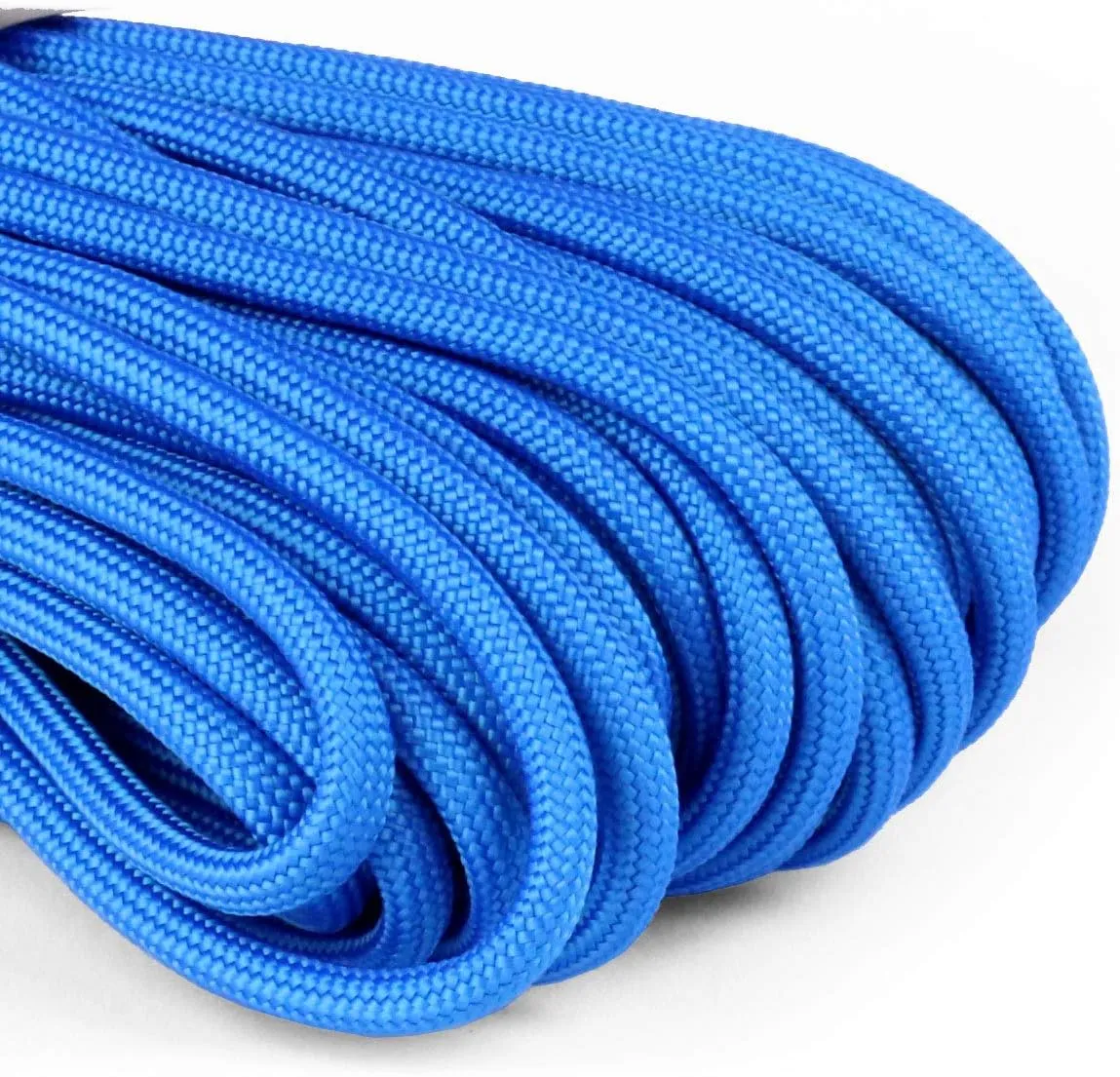 Atwood Rope MFG 550 Paracord 100 Feet 7-Strand Core Nylon Parachute Cord Outside Survival Gear Made in USA | Lanyards, Bracelets, Handle Wraps, Keychain (Blue)
