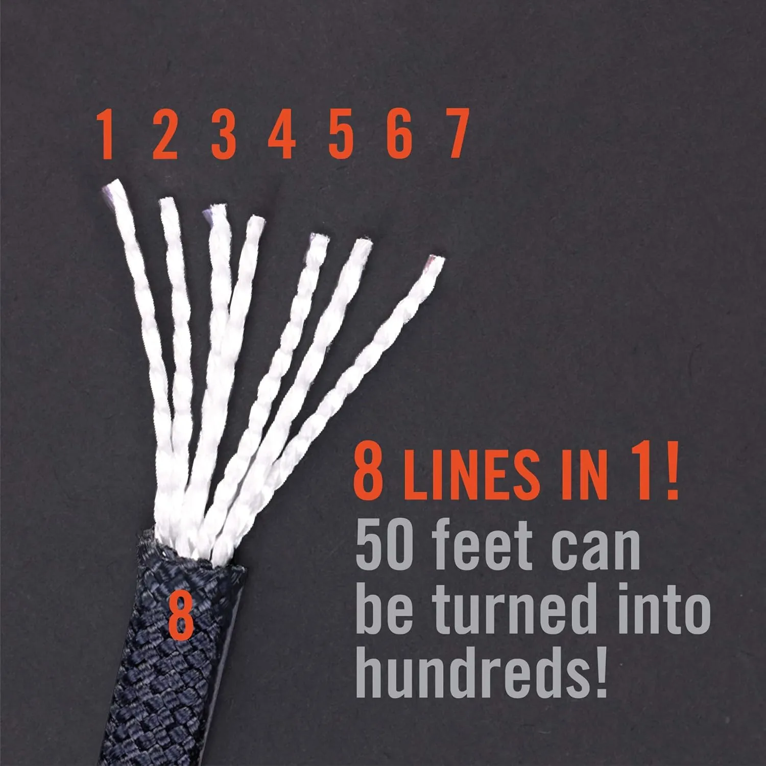 Atwood Rope MFG 550 Paracord 100 Feet 7-Strand Core Nylon Parachute Cord Outside Survival Gear Made in USA | Lanyards, Bracelets, Handle Wraps, Keychain (Blue)