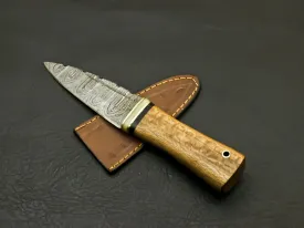 Beautiful Handmade Damascus Steel  Serrated edge Scottish Dirk Knife/ Sheath