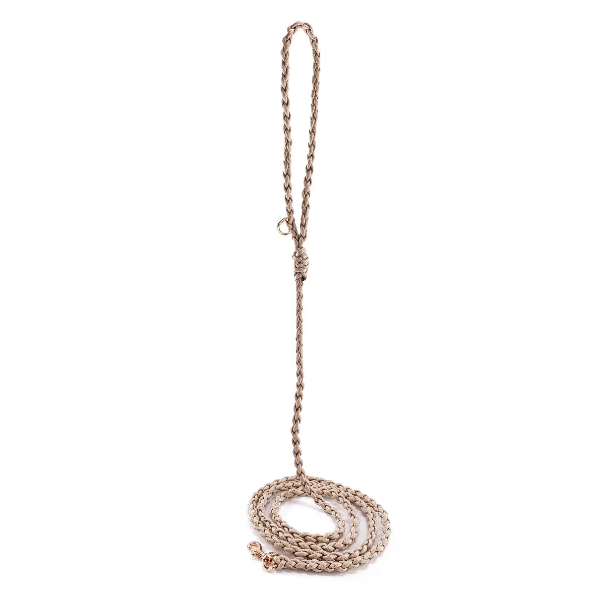 Beverly Finn Leather Dog Leash Champagne