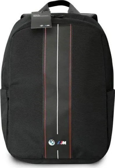 BMW Nylon Red Stripe Backpack for 16" Laptop Black - BMBP15COMPVSKR