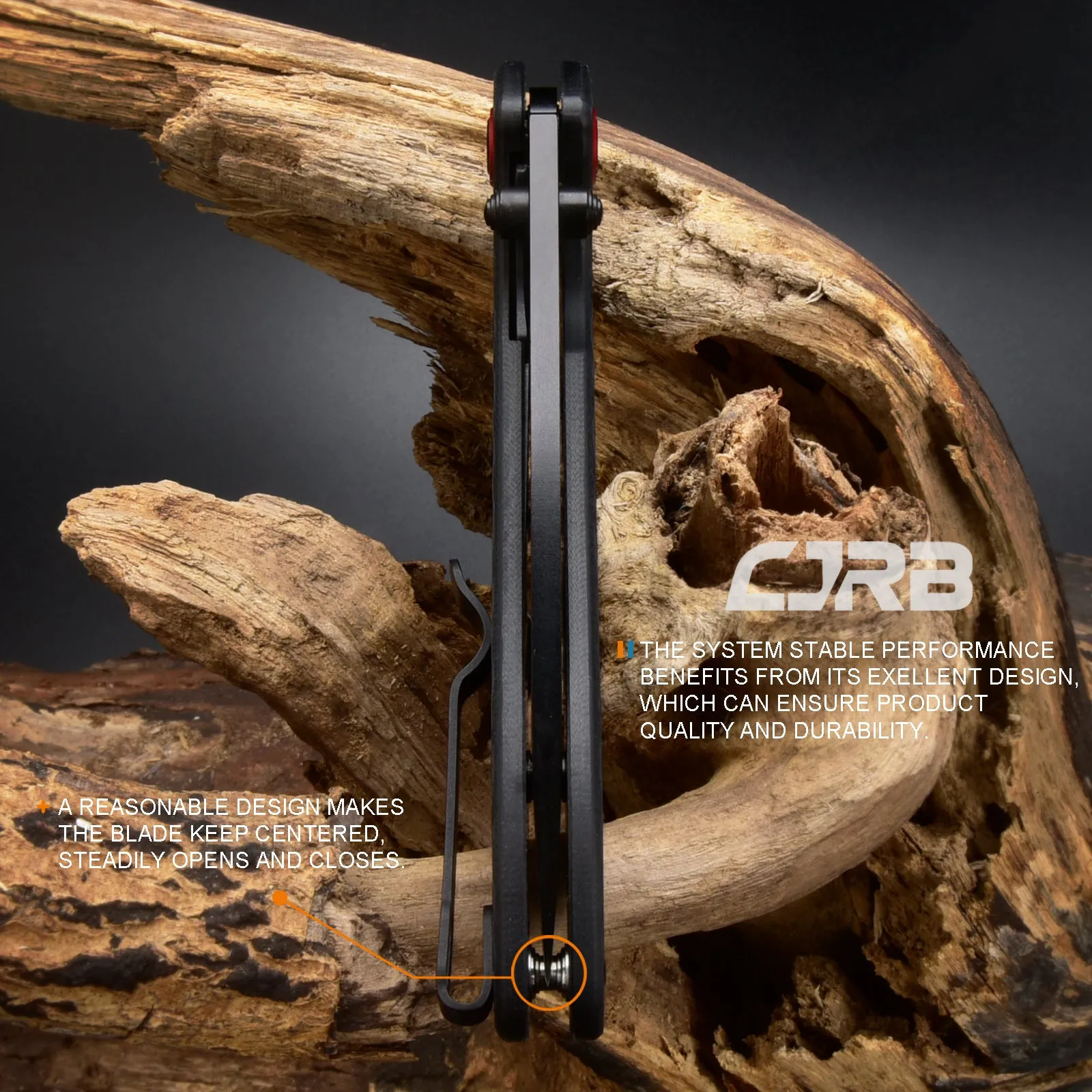 CJRB Feldspar J1912 AR-RPM9 Steel Black PVD Coated Blade G10 Handle Folding Knives