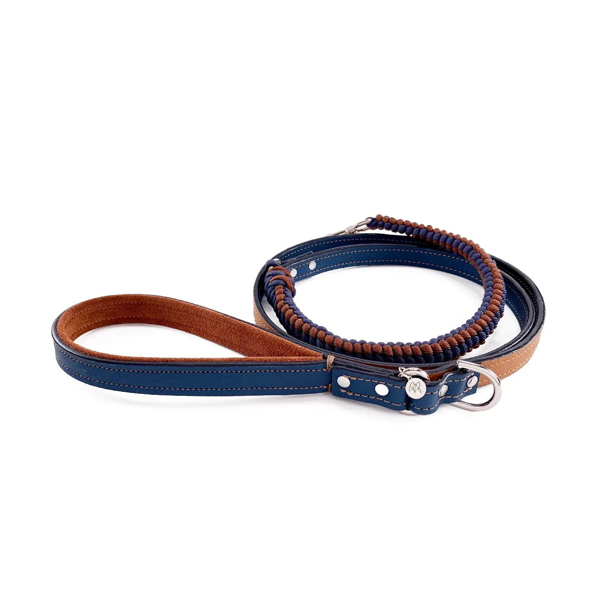 Colima Classic Combo Leather And Macrame Dog Leash