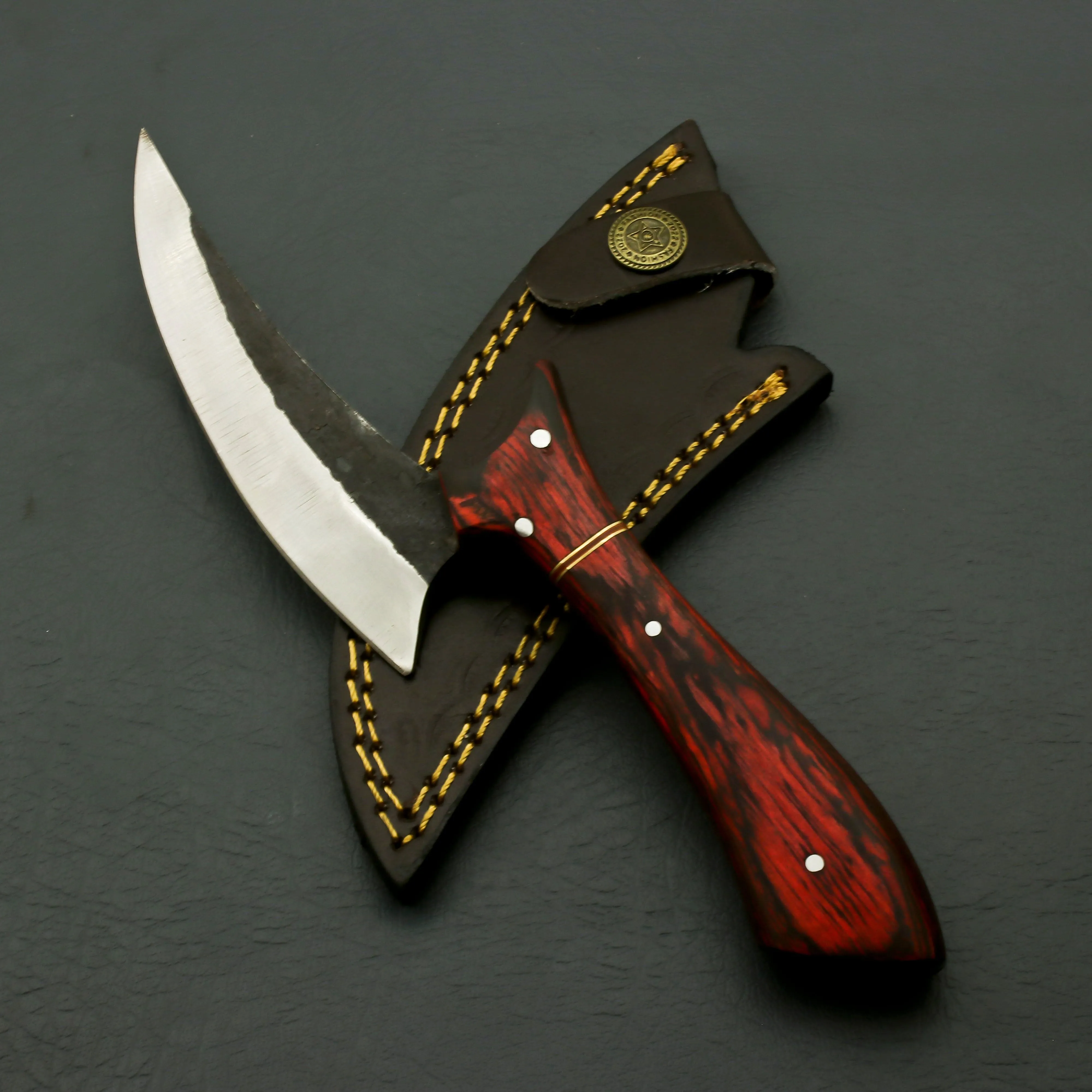 Custom Handmade High Carbon Steel Hunting Knife, Full Tang With Sheath