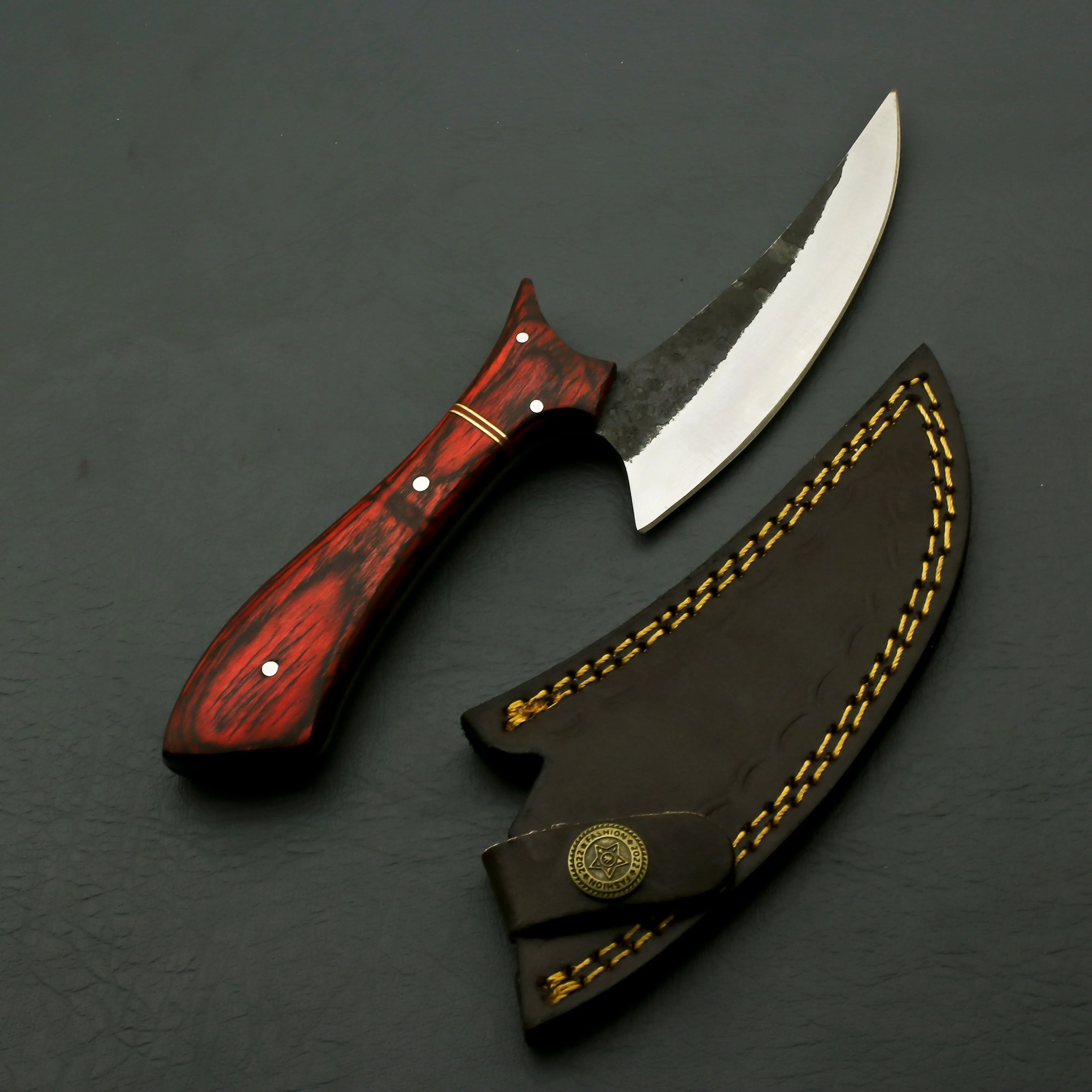 Custom Handmade High Carbon Steel Hunting Knife, Full Tang With Sheath