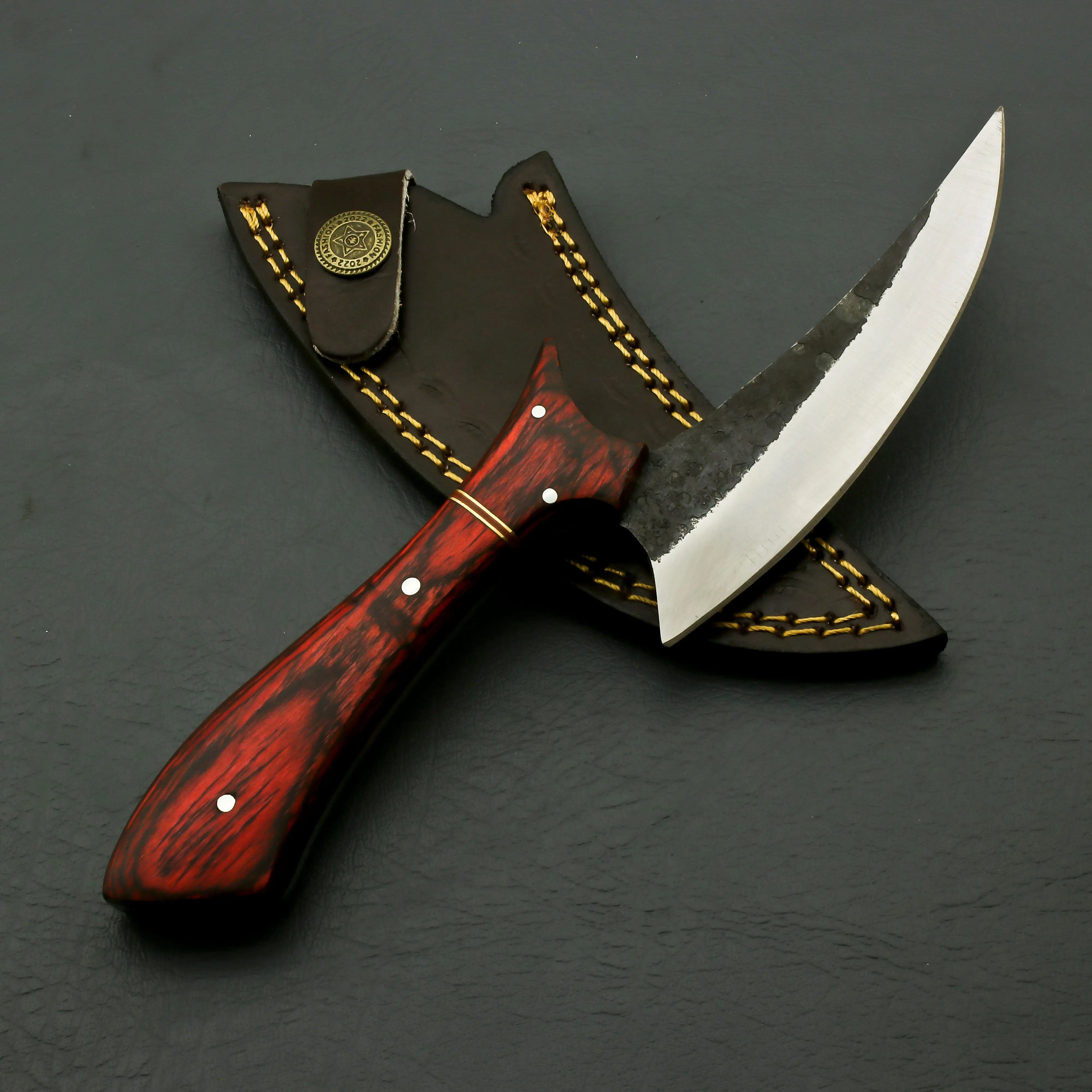 Custom Handmade High Carbon Steel Hunting Knife, Full Tang With Sheath
