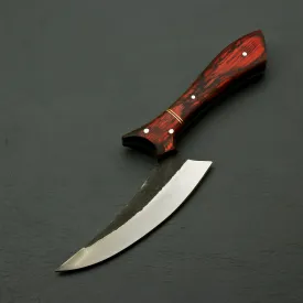 Custom Handmade High Carbon Steel Hunting Knife, Full Tang With Sheath
