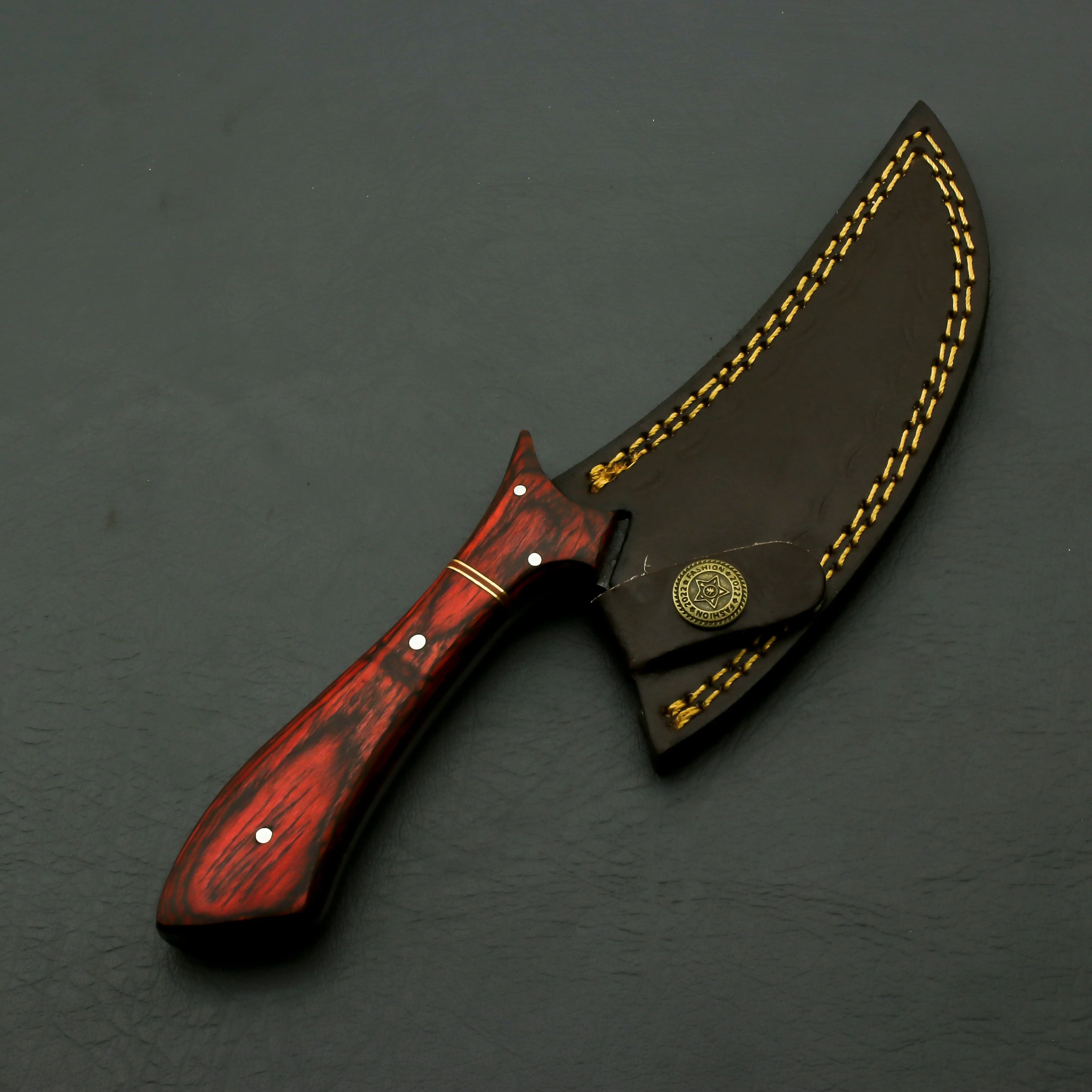 Custom Handmade High Carbon Steel Hunting Knife, Full Tang With Sheath