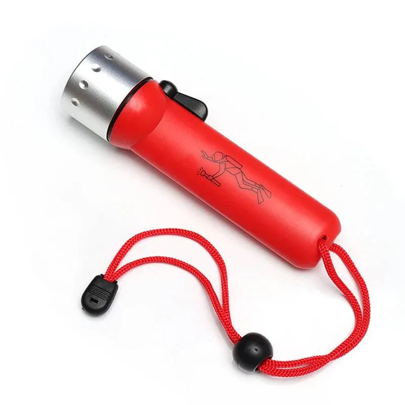 Diving Flashlight Super Bright 2000LM Q5 Waterproof Underwater Flash Deep Diving Snorkeling LED Diving Light Equipment