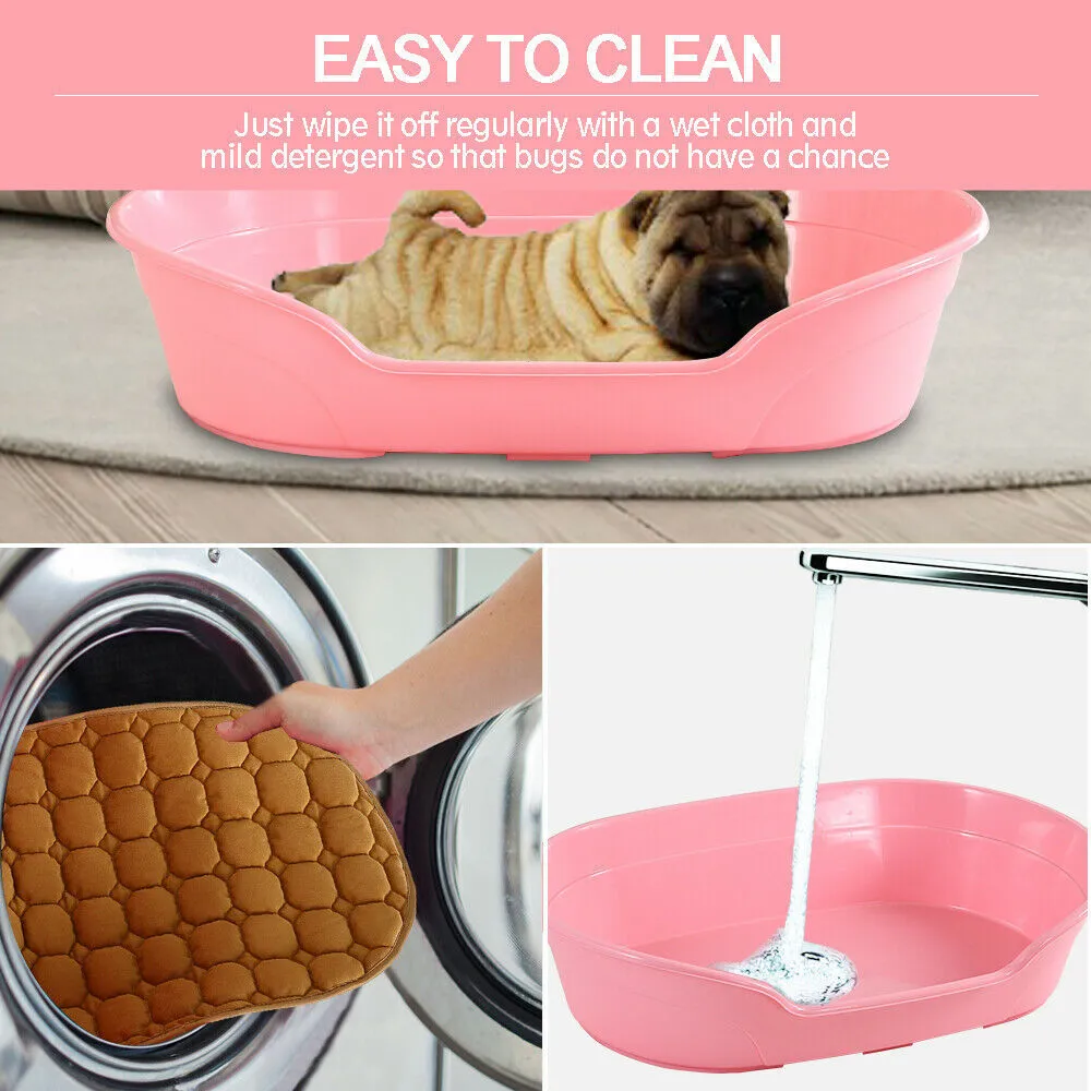 Durable Washable Plastic Pet Bed with Anti-skid Pad - YES4PETS