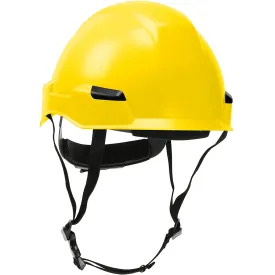Dynamic 280-HP141R-02 Industrial Climbing Helmet with Polycarbonate / ABS Shell, Nylon Suspension, Wheel Ratchet Adjustment and 4-Point Chin Strap