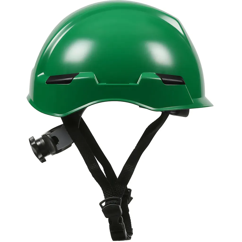 Dynamic 280-HP141R-04 Industrial Climbing Helmet with Polycarbonate / ABS Shell, Nylon Suspension, Wheel Ratchet Adjustment and 4-Point Chin Strap