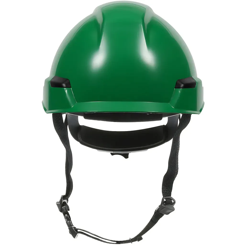 Dynamic 280-HP141R-04 Industrial Climbing Helmet with Polycarbonate / ABS Shell, Nylon Suspension, Wheel Ratchet Adjustment and 4-Point Chin Strap