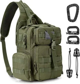 G4Free Tactical EDC Sling Bag Backpack with Adjustable Holder Military Shoulder Backpack for Men