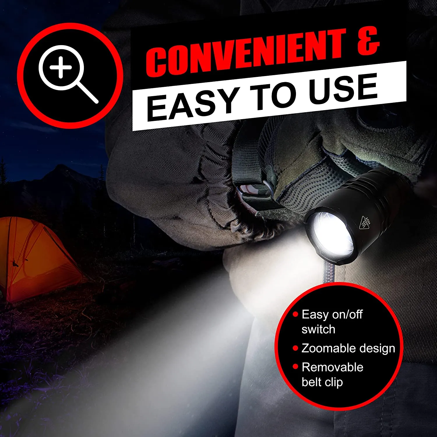 GearLight TAC LED Flashlight Pack Super Bright Tactical Flashlights