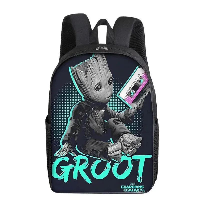 Groot Marvel Superhero Backpack - Cartoon Print School Bag for Students and Office Use, Unisex Gift Idea