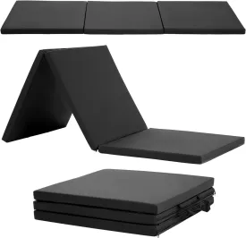 Gymnastics Tumbling Mats Gymnastics Mat Portable Foldable Tumbling Mat Thick PU Leather Exercise Mat Yoga Mat with Carrying Handles for home Workout outdoor Yoga Gymnastics