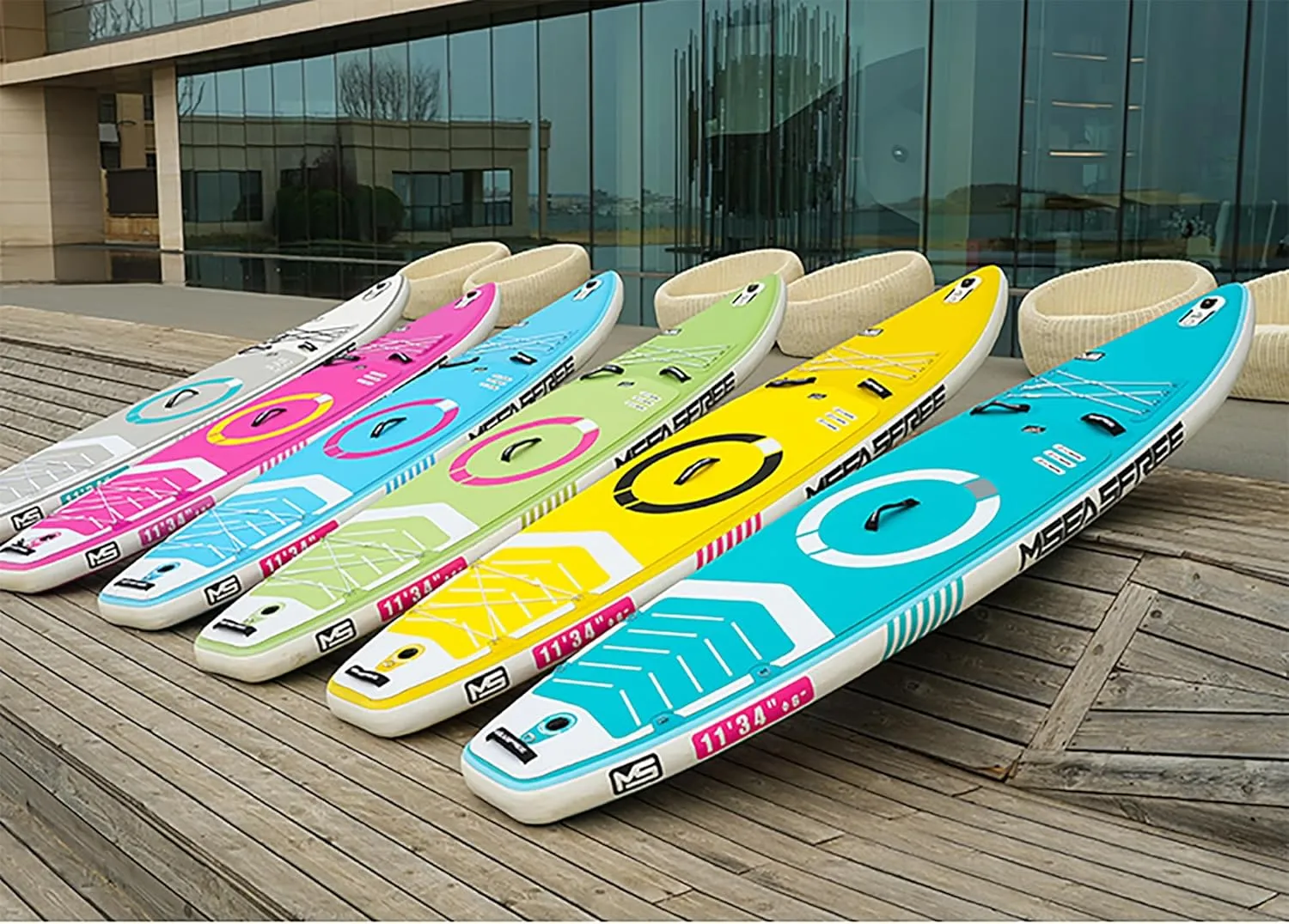 Inflatable Paddle Board 9.9'x33 x5 with Premium SUP Accessories & Backpack, Wide Stance, Bottom Fin for Paddling, Paddle, Leash, Surf Control, for Youth & Adult