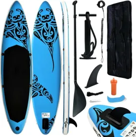 Inflatable Stand Up Paddleboard Set 120.1"x29.9"x5.9" Blue,Paddleboards-25.08lbs