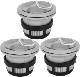 Jonlaki Boat Air Valve Replacement, 3Pcs Air Gas Valve Replacement, with Filter Mesh Accessory for Inflatable Tents, Rafts, and Kayaks (Gray)