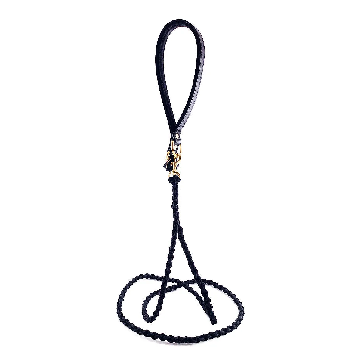 Lambert Bella Leather Dog Leash Onyx
