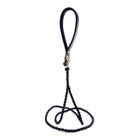 Lambert Bella Leather Dog Leash Onyx