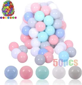 LANGXUN 50pcs 100pcs 200pcs Soft Plastic Ball Pit Balls for Kids, Gift for Baby Toddler Birthday Christmas, Ball Pit Play Tent, Baby Pool Water Toys, Kiddie Pool, Party Decoration