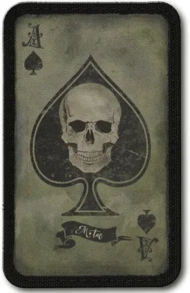 M-Tac Ace of Spades Death Card Tactical Morale Patch Army Combat Hook Fasteners