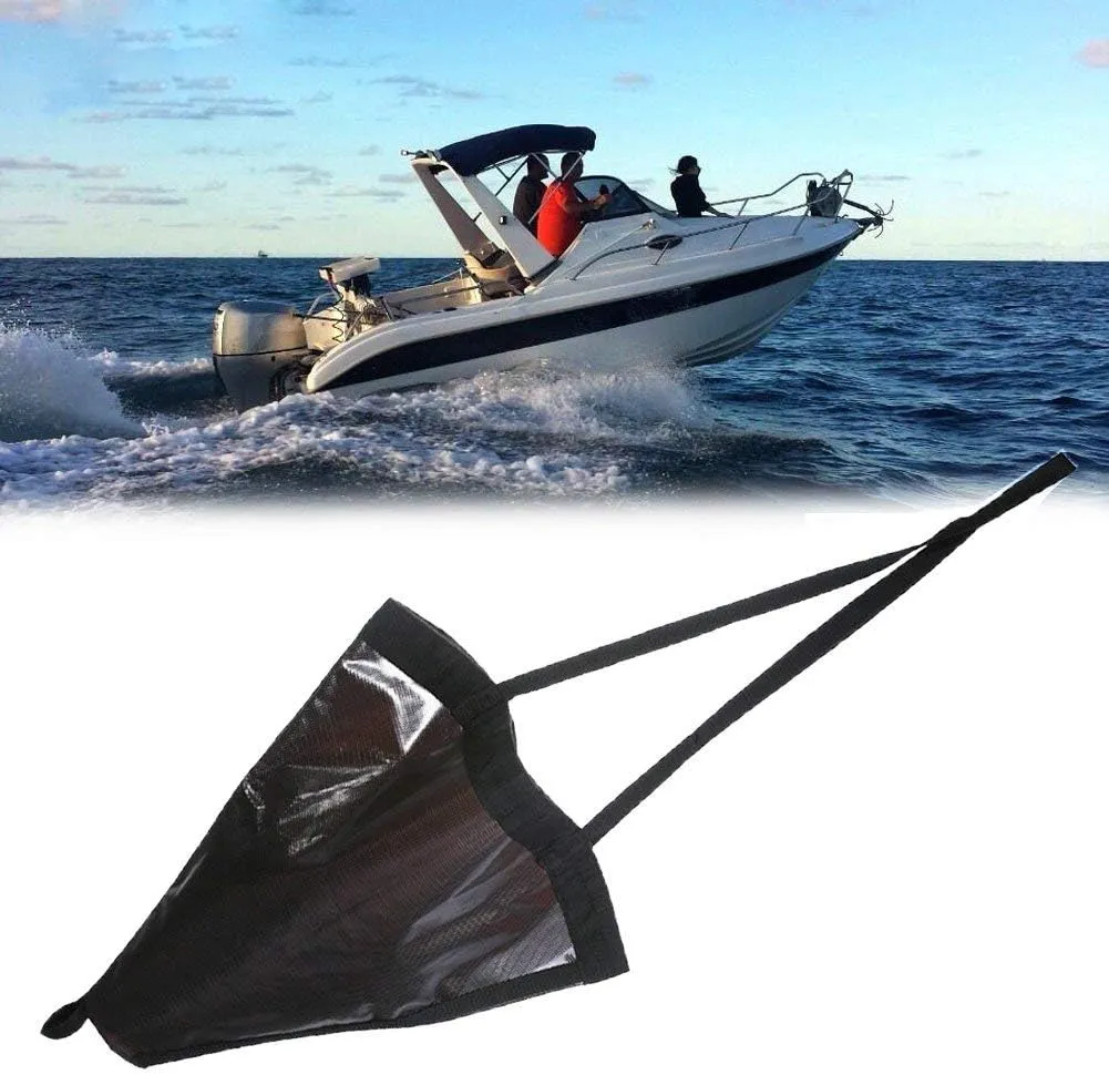 MOOCY Sea Anchor Drift Sock,24/32/42 Trolling Parachute Drift Anchor,Fabric Boat Anchor for Marine Boat/Yacht/Jet Ski/Inflatable/Power Boat/Sail Boat