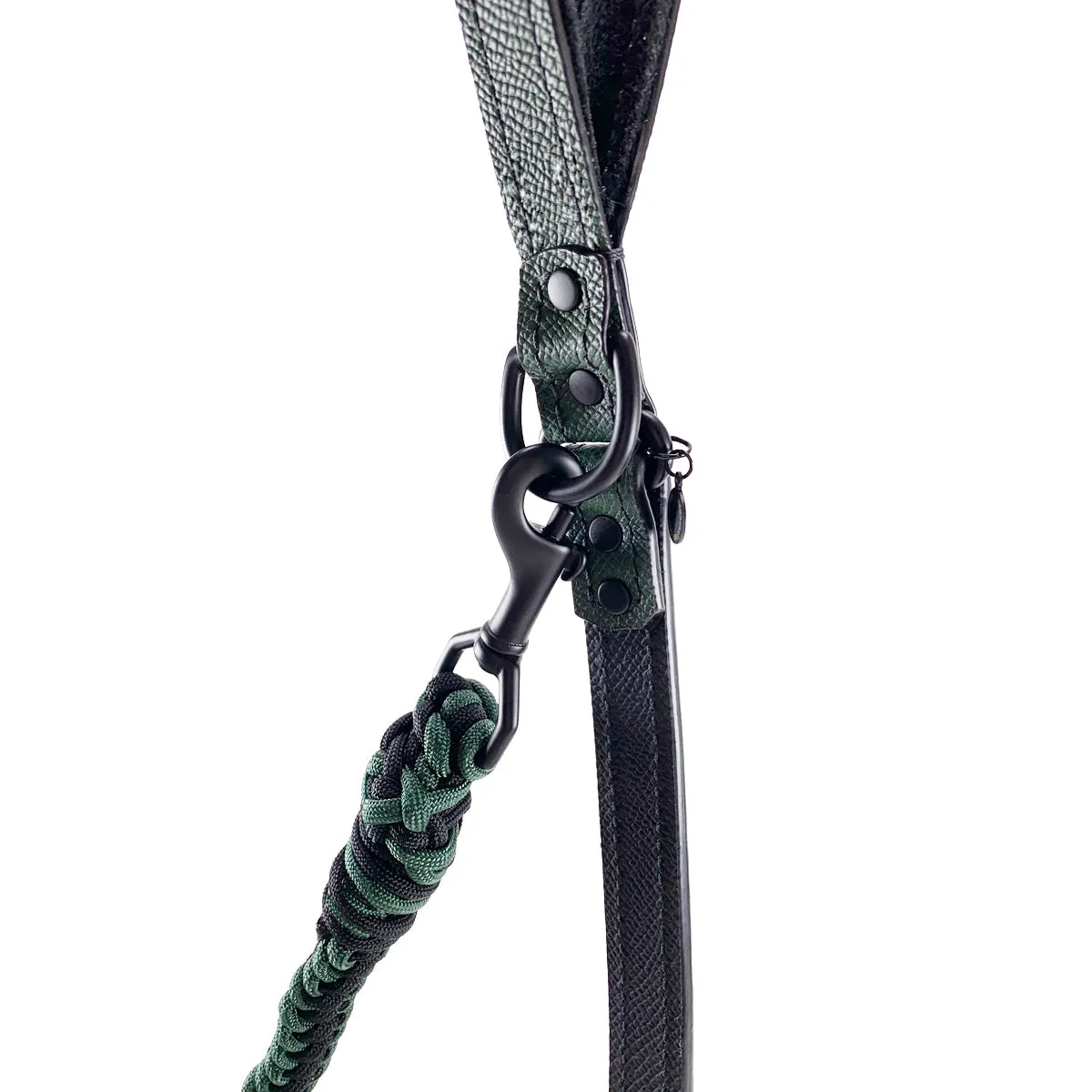 Nixon Leather And Macrame Dog Leash Black Forest