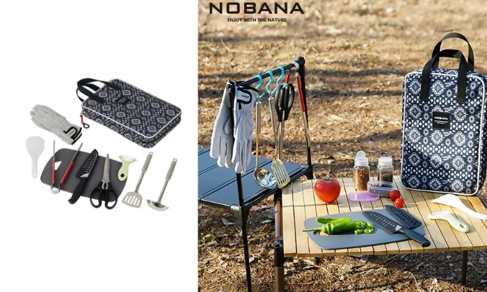 NOBANA Outdoor Camping Cookware Set With BBQ Gloves