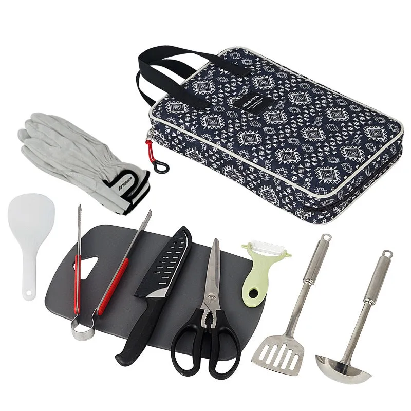 NOBANA Outdoor Camping Cookware Set With BBQ Gloves