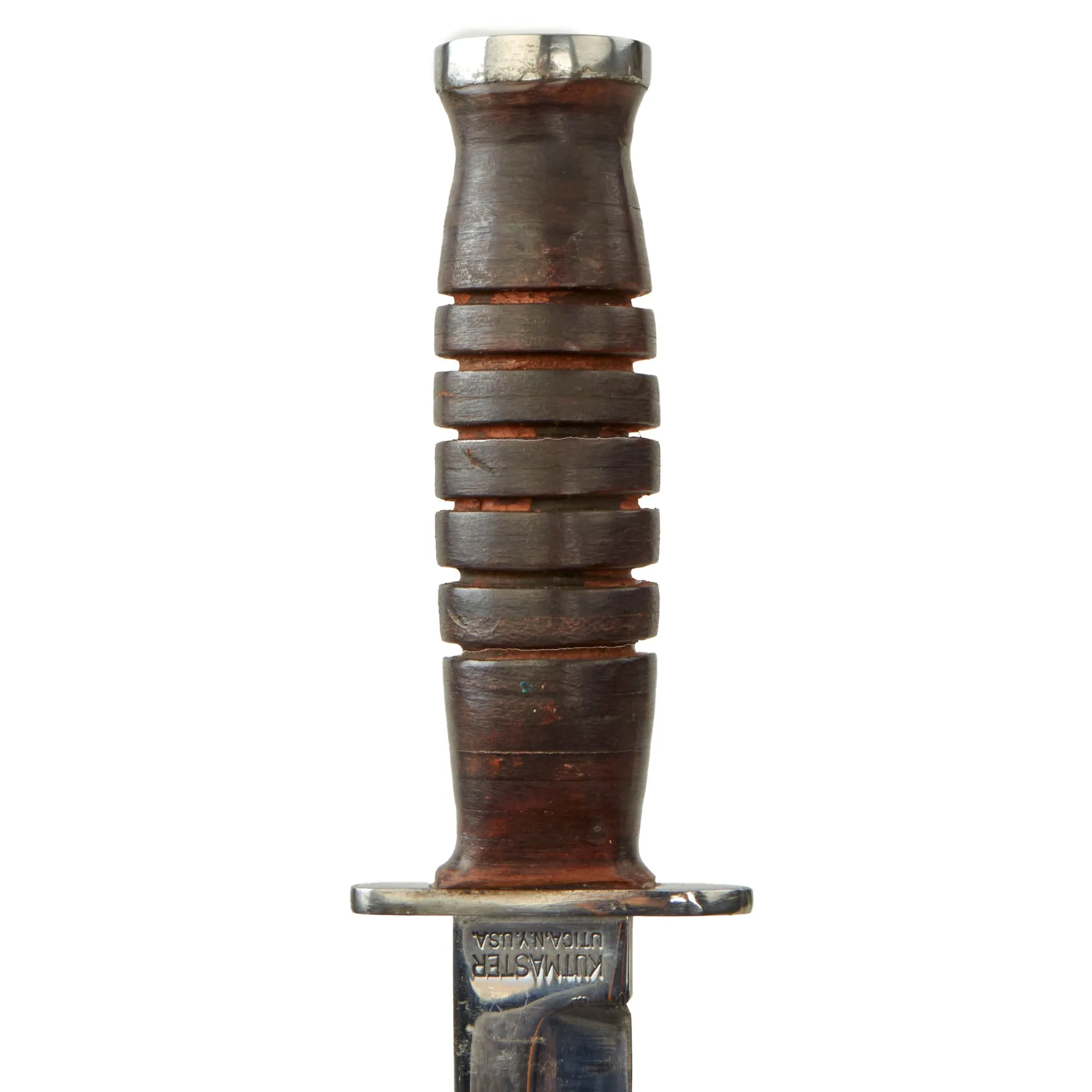 Original U.S. WWII Kutmaster Fighting Knife With 7” Blade With Correct Original Leather Sheath - Ca.1944-45