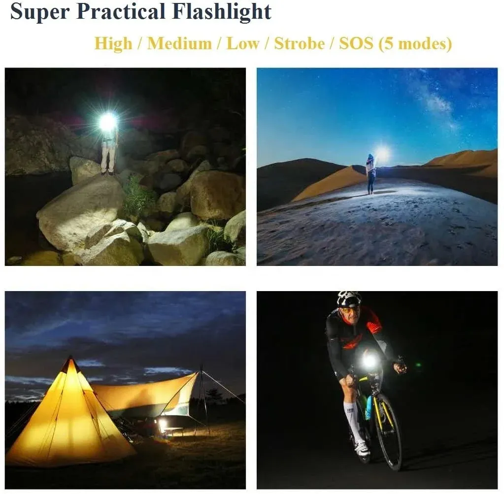 Powerful Led Mini Flashlight Waterproof 5 Modes Zoomable Bright Torch Usb hand Lantern Xm L2 Wick torchlight Rechargeable