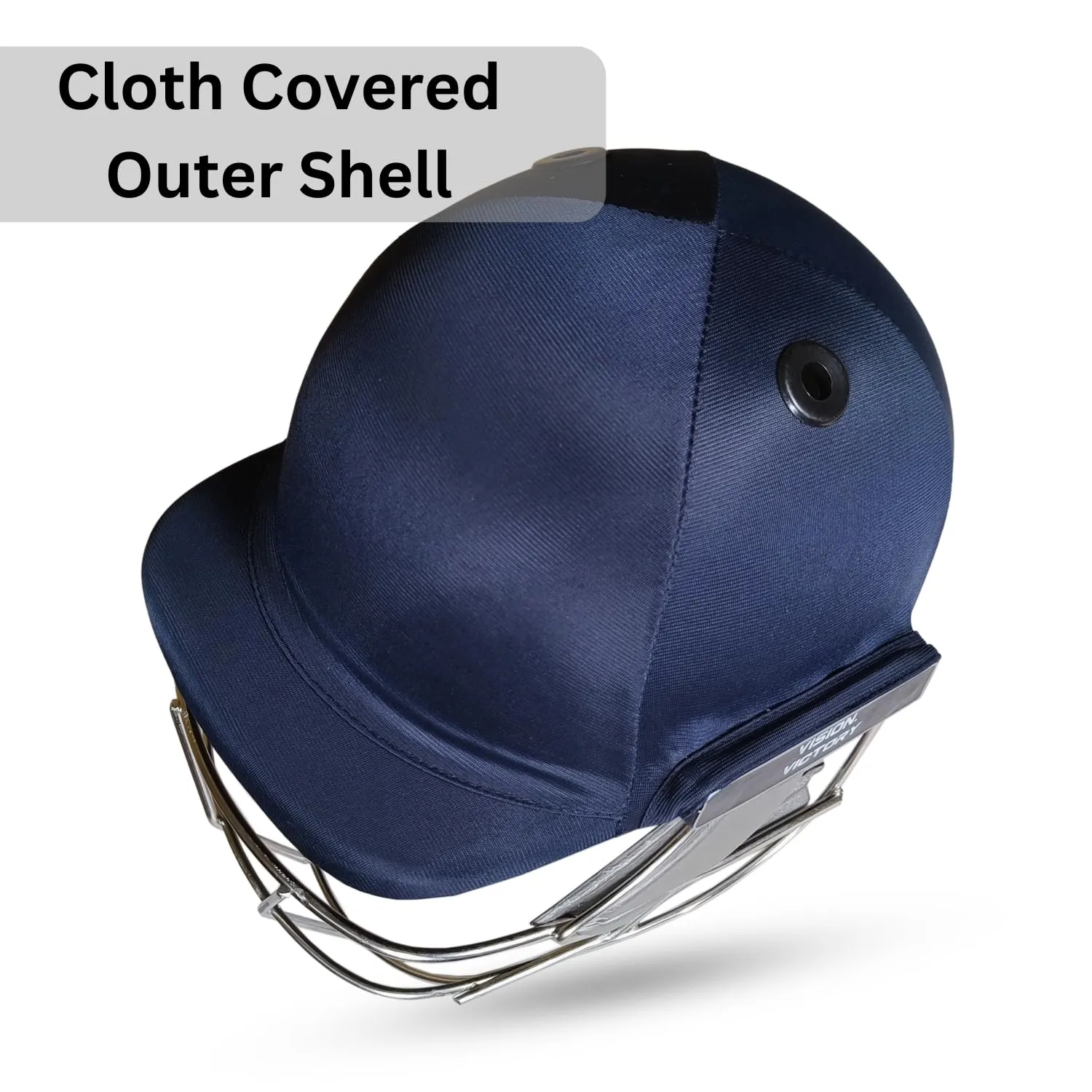 Prokick Shadow Cricket Helmet with Fixed Stainless Steel Grill, Navy