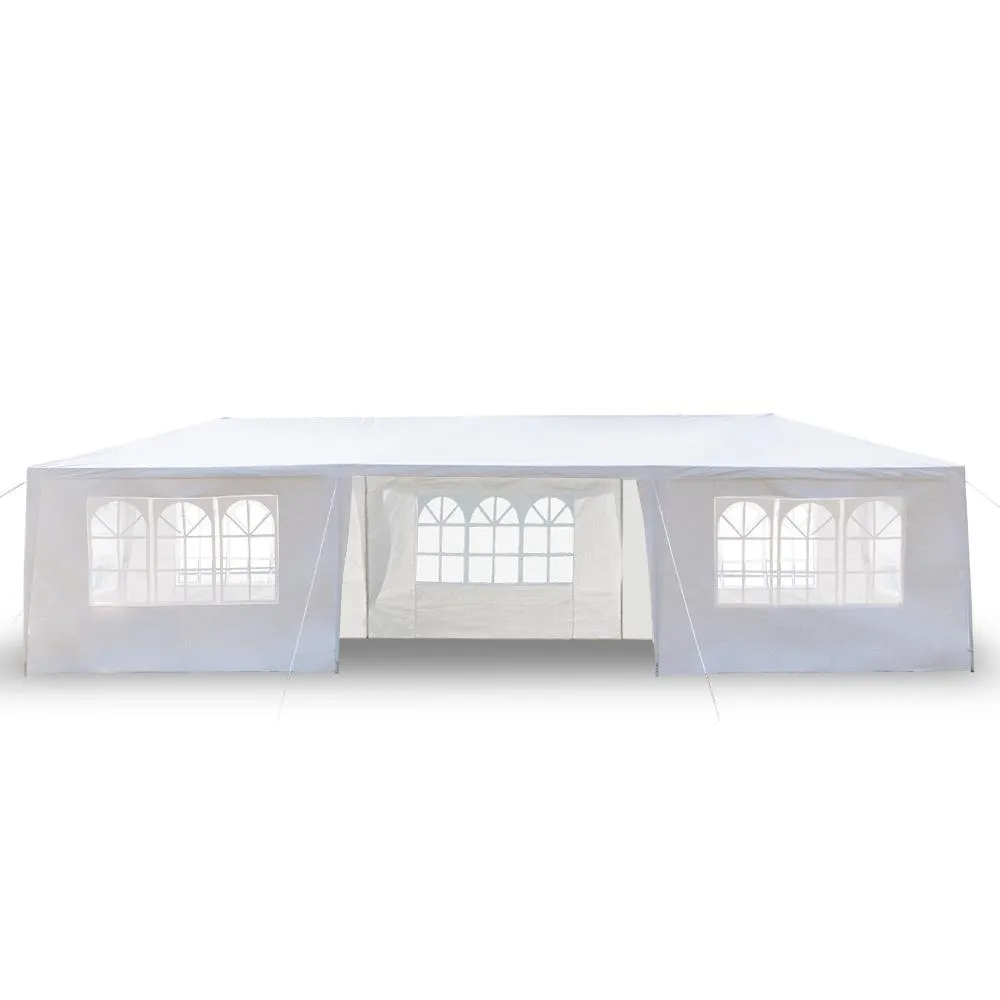 PulseMartix  10' x 30' Canopy Tent Heavy Duty Wedding Party Tent Outdoor Canopy with 6 Removable & 2 Doorways for Wedding Events Beachs BBQs