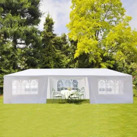 PulseMartix  10' x 30' Canopy Tent Heavy Duty Wedding Party Tent Outdoor Canopy with 6 Removable & 2 Doorways for Wedding Events Beachs BBQs