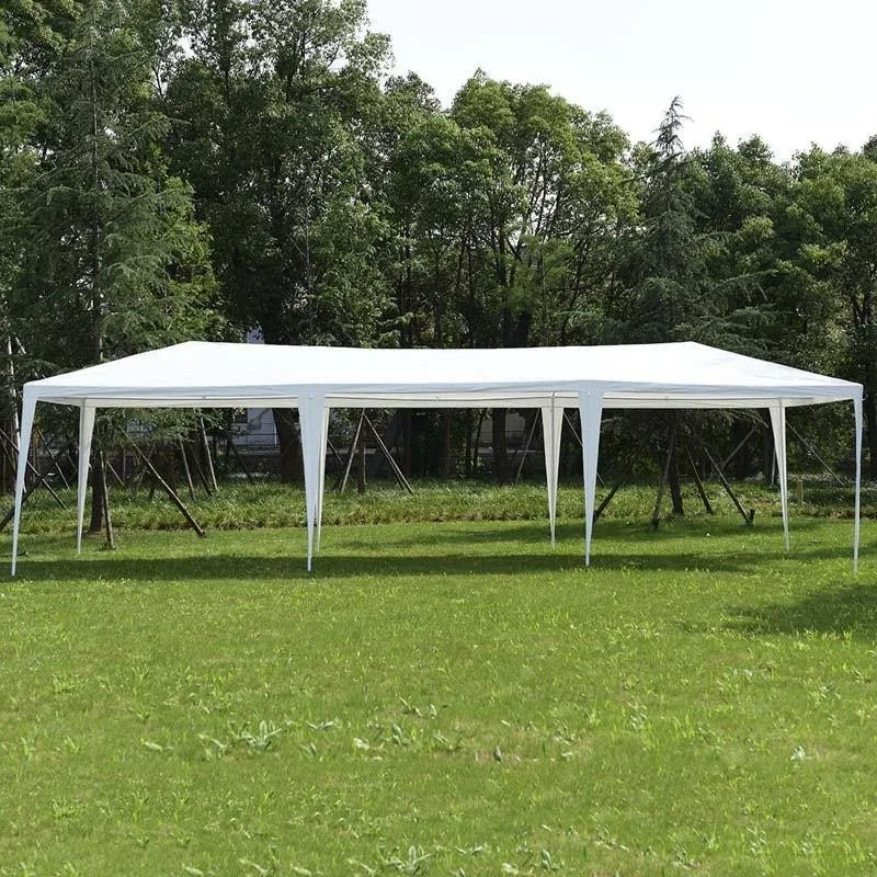 PulseMartix  10' x 30' Canopy Tent Heavy Duty Wedding Party Tent Outdoor Canopy with 6 Removable & 2 Doorways for Wedding Events Beachs BBQs