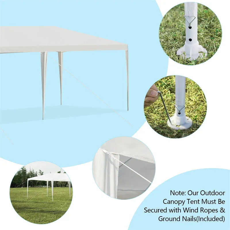 PulseMartix  10' x 30' Canopy Tent Heavy Duty Wedding Party Tent Outdoor Canopy with 6 Removable & 2 Doorways for Wedding Events Beachs BBQs
