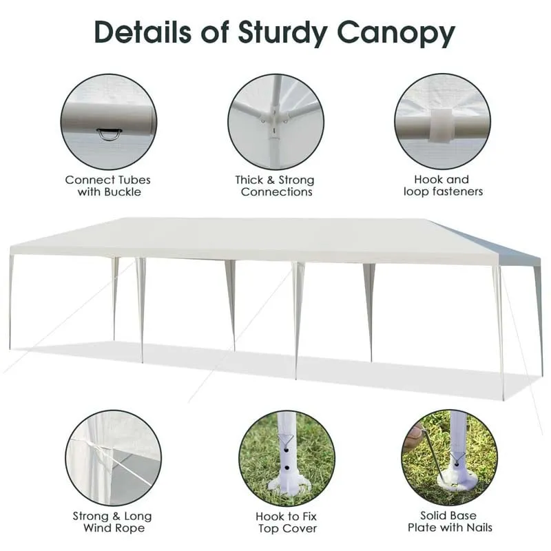 PulseMartix  10' x 30' Waterproof Gazebo Canopy Tent for Wedding & Party