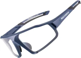 ROCKBROS Photochromic Cycling Glasses for Men - Clear Safety Glasses for Road Mountain Bike Bicycle