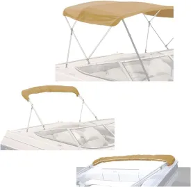 SavvyCraft 4 Bow Bimini Top Replacement Cover 9 Colors Options 8ft and 10ft Long, Durable Marine Grade Canvas Sun Shade Boat Canopy, Easy Install Zipper Sleeves, Replacement Canvas Only No Fram