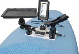 SUP Angler Elite Universal Removable Paddle Board Fishing Accessories Mount with Waterproof Phone Case, Bait Board and Fishing Rod Holder