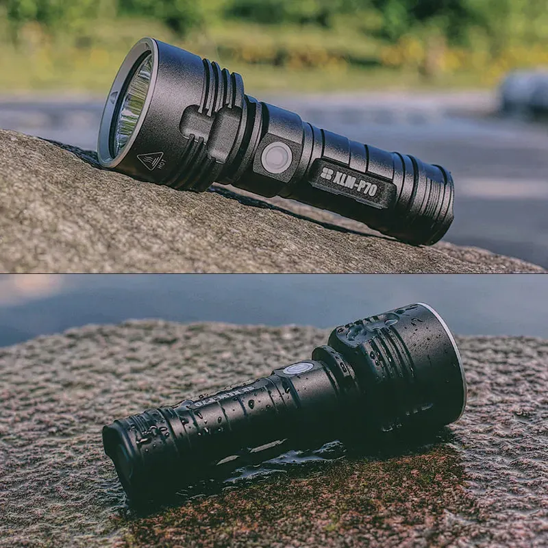 Super Bright L2 P70 LED Flashlight High Power Built-in 26650 Battery USB Rechargeable Aluminum Alloy Waterproof  Torch