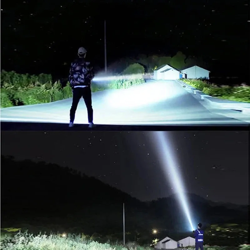 Super Bright L2 P70 LED Flashlight High Power Built-in 26650 Battery USB Rechargeable Aluminum Alloy Waterproof  Torch